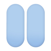 2X Jersey 100% Cotton Moses Basket Fitted Sheet/Baby Oval Shape Sheets (Blue)