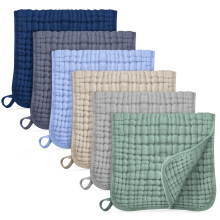 Unnivoll Muslin Cloths for Baby 100% Cotton Muslin Squares Burp Cloths Baby Essentials for Newborn Boys Girls Large 50x25CM Extra Soft and Absorbent
