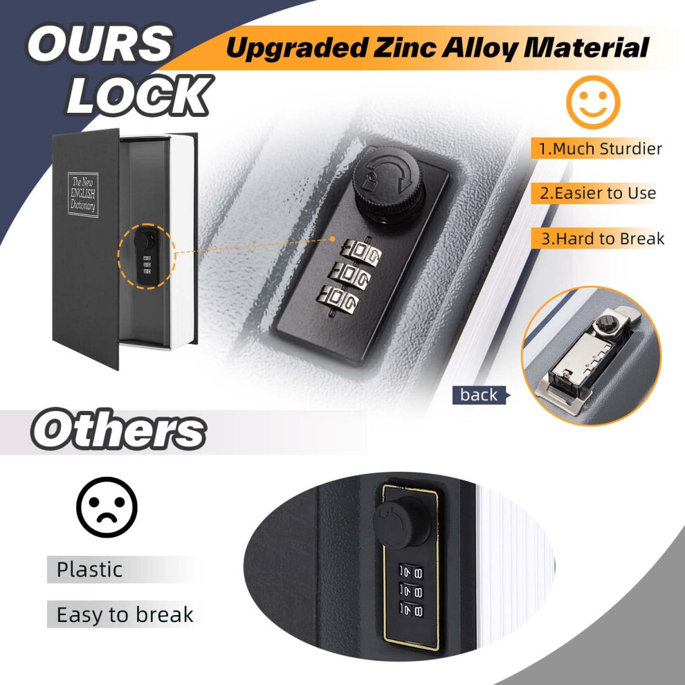 Book Safe With Combination Lock Ohuhu Dictionary Diversion Money Box P 5001747068174
