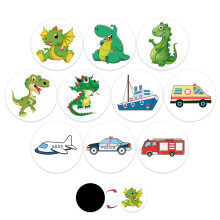 10pcs Potty Training Stickers - Reusable Fun Potty Training Toilet Seat Color Changing Pee Stickers for Boys and Girls - 10 Different Patterns