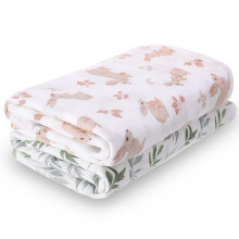 GSrenyu 2 Pack Large Muslin Cloths For Baby Muslin Swaddle Blankets Cotton Swaddle Cloth Baby Essentials For Newborn 120x110cm
