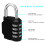 ZHEGE Combination Padlocks, 4 Digit Combination Locks (Black, 2P) 3