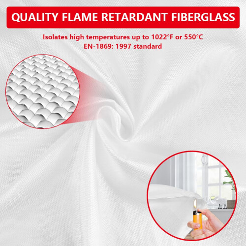 Flintronic 4PCS Fire Blanket, 1m X 1m Emergency Fire Blanket for Kitchen 2