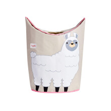 3 Sprouts Baby Laundry Basket with Handles/Lid – Sturdy Washing Basket for Nursery, Kids Toy Storage Organizer, Large Laundry Hamper, Llama