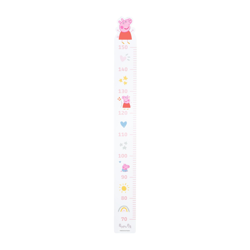 Roba Children's Height Chart Peppa Pig - Scale From 70 Cm To 150 Cm For Girls & Boys - Children's Height Chart For Children's Room