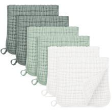 Unnivoll Muslin Cloths for Baby 100% Cotton Muslin Squares Burp Cloths Baby Essentials for Newborn Boys Girls Large 50x25CM Extra Soft and Absorbent
