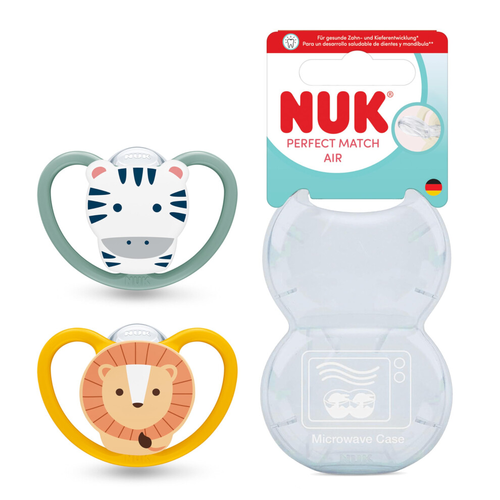 Perfect Match Air Baby Dummies | 6-18 Months | Orthodontic Soothers That Promote Air Flow & Prevent Drool Rash | 95% Baby Acceptance** Nuk