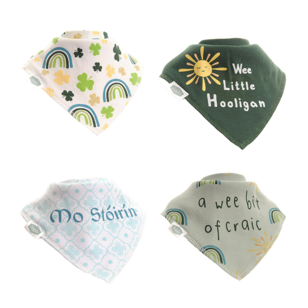 Ziggle Bandana Dribble Bibs - Cotton Front Baby Bibs Newborn To 24 Months - Newb