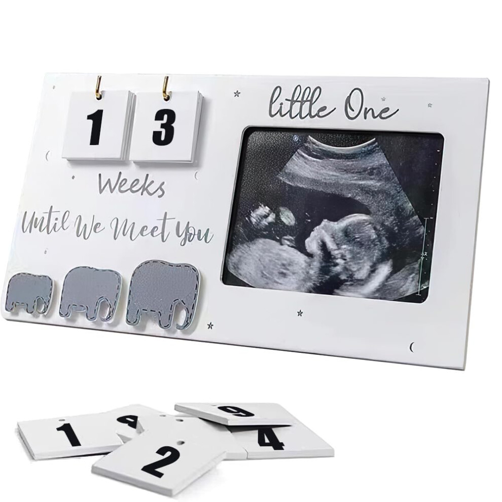 Baby Scan Photo Frames, 9.5'' X 5'' Ultrasound Photo Frame With Countdown Weeks, Mum To Be & Baby Announcement Gifts Lotvic