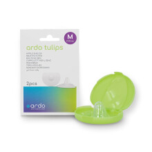 ARDO Tulips Contact Nipple Shields with Storage Case. Soft Silicone Breastfeeding Shield Set Free from BPA for Nipple Protection When Breastfeeding.