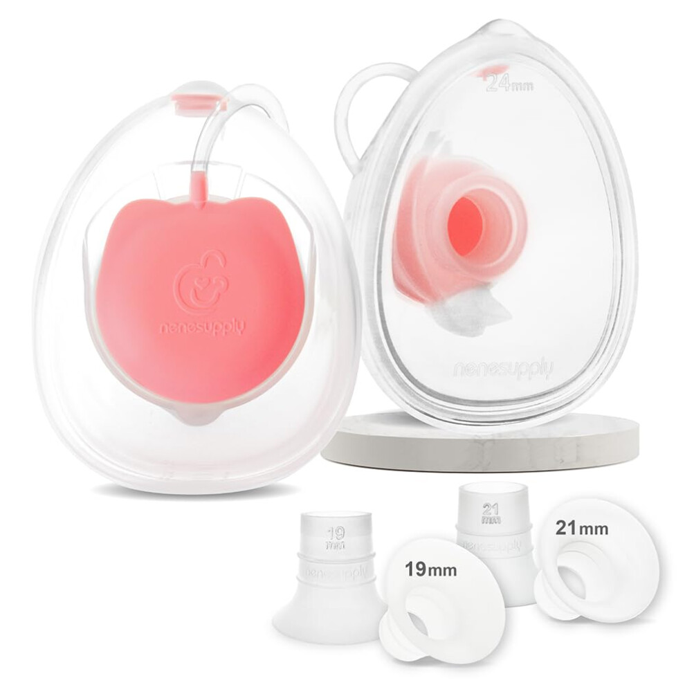 Handsfree Wearable Breastmilk Collection Cara Cups Compatible With Spectra S1 S2 Lansinoh Elvie Stride Breast Pumps 24Mm Silicone Flanges Nenesupply