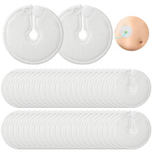 56 Pack G Tube Button Covers, 3 x 3 Inch Feeding Tube Pads, White G Tube Pads Holder Soft Absorbent Cotton Peritoneal Abdominal Dialysis Accessories