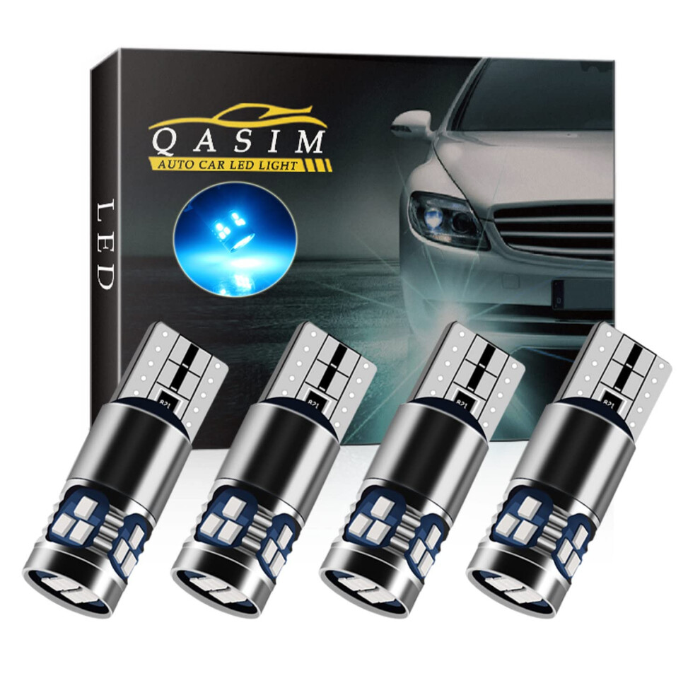 Qasim 4Pcs T10 501 Led Bulbs Ice W5w 194 168 Led Canbus No Blue/Light 5000084258552