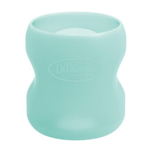 Dr. Brown's Flow Options+ Glass Baby Bottle Sleeves, 100 Percent Silicone, Wide Neck, 150 ml/5oz, Mint