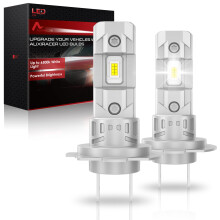 2026 H7 LED Headlight Bulb - 1:1 Mini Size 6500K Cool White Light, 100W 30000LM Headlight Bulbs Car Conversion Kit