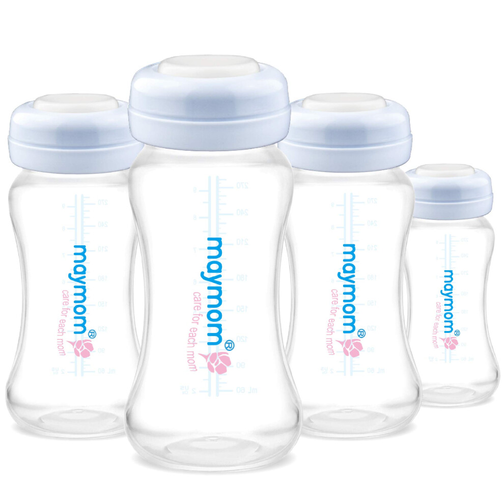 Wide Neck Breastmilk Collection And Storage Bottle 9Oz; Remarkable Sureseal Disc. Compatible With Spectra S2, Spectra S1 And Avent Breast Pumps Maymom