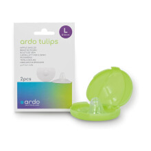 ARDO Tulips Contact Nipple Shields with Storage Case. Soft Silicone Breastfeeding Shield Set Free from BPA for Nipple Protection When Breastfeeding.