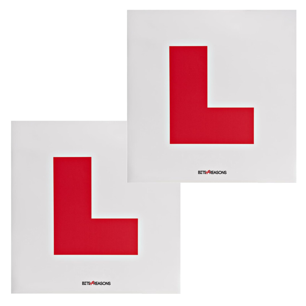 Bits4reasons Professional Automotive Grade Self Adhesive Removable At End Of Life Use Vinyl With No Damage To Paint Pair Of L Plates Stickers Same 5051226426995