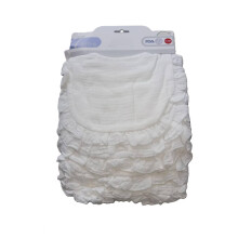 7 Pieces 100% Cotton Gauze Baby Bandana Soft Adjustable Baby Bibs Cotton Teething and Drooling Bibs (white)