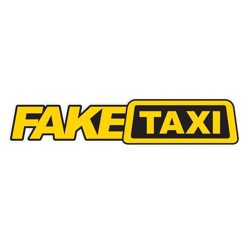 Brlige Fake Taxi Sticker | Funny Fake Taxi Car Sticker | Car Bumper Sticker | Fake Taxi Vinyl Decal Car Turbo Jdm Window Drift Funny Tuning White/Black 5051226426445