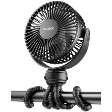 gaiatop Mini Portable Pram Fan, Rechargeable Small Clip on Fan for Stroller, Det
