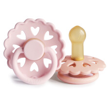 FRIGG Fairytale Latex Pacifier Pack of 2 | Natural Rubber Soother Dummy | BPA-Free | Made in Denmark | Symmetrical Cherry Shaped Nipple