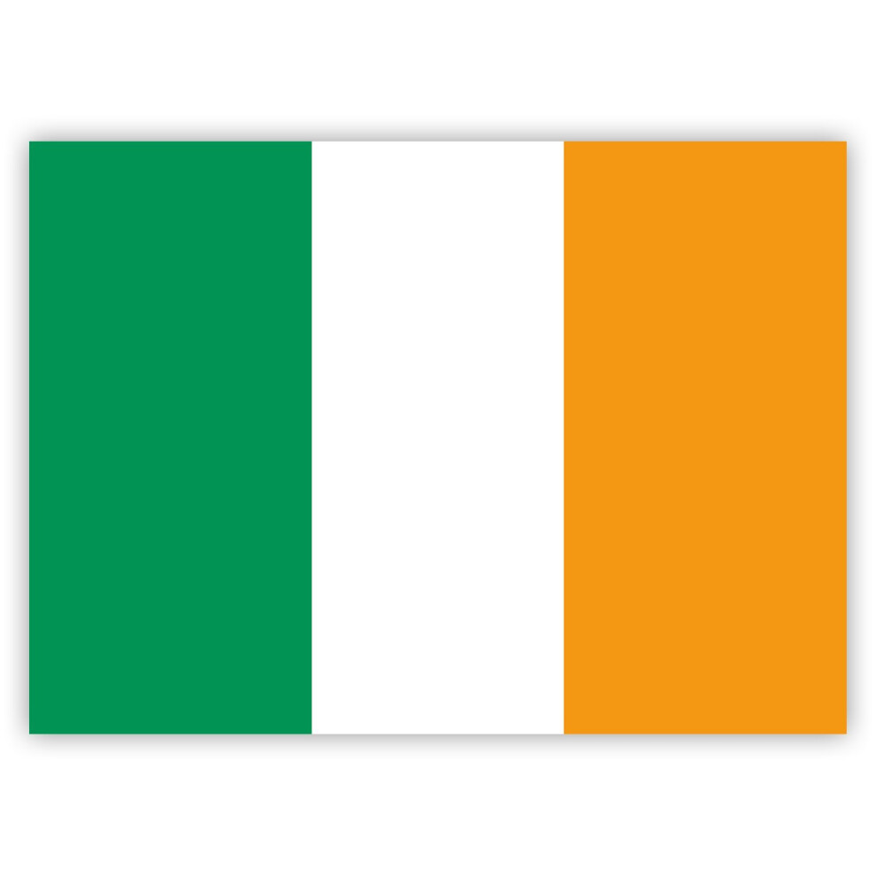 10 X Irish Flag Stickers - Ireland Stickers - For Cars, Laptop, Windows, Luggage (7.4 X 5.2 Cm) 5051226433269