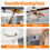 LAANPOLE 7.2m Feather Duster Kit with Telescopic Pole, Extendable Microfiber Duster for High Ceiling 4