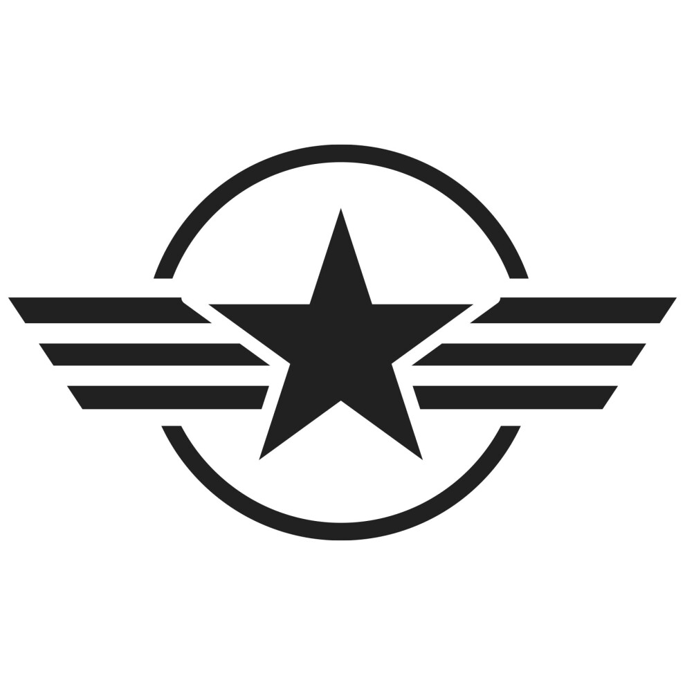 Finest Folia Set Of 2 Car Stickers, Army Star Sticker Film For Car, Motorcycle, Trailer, Sticker Us Star Motif 4 5051226435416