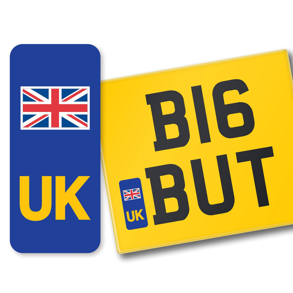 Uk Union Jack Flag Number Plate Vinyl Stickers United Kingdom Eu Brexit Gb For Motorbikes 5051226430701