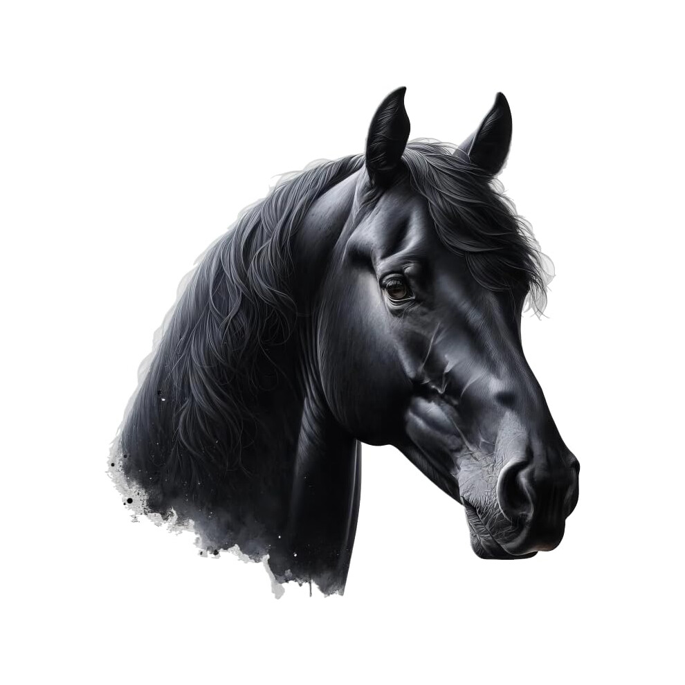 X6 Horse Head Vinyl Decal Stickers, Cover Marks, 70Mm Qty:6, Ideal For Phone, Cups & Mugs, Scrapbooking And More, Vibrant Waterproof Decals Black 5051226436819
