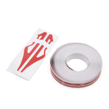 Sourcingmap 12mm Vinyl Striping Stripe Double Line Tape Car Decal Sticker Red