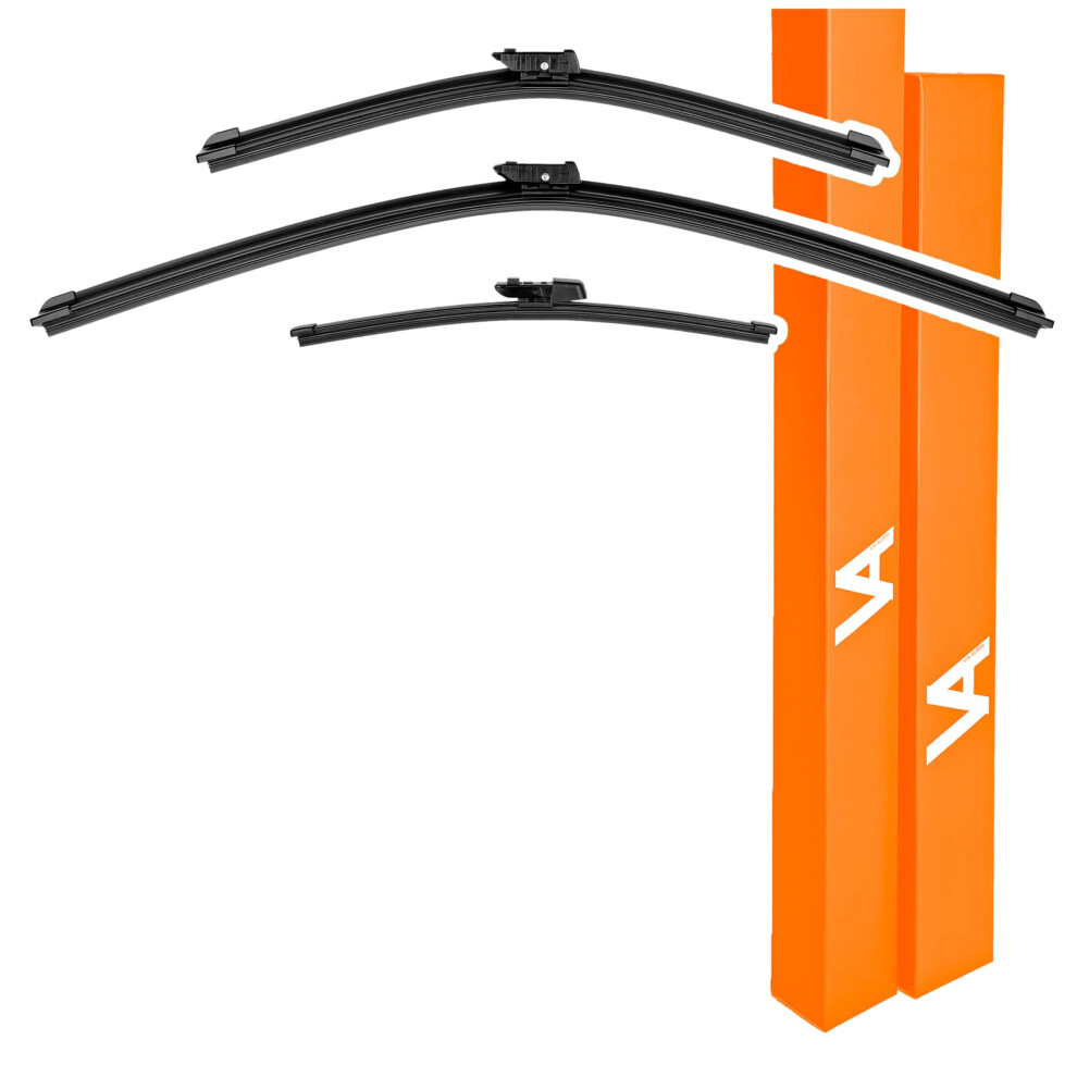 Via Albion Wiper Blades For Seat Leon Mk3 Hatchback/St/Estate (2013-2020) Â All-Weather Set Of Front & Rear Wipers 5051226424687