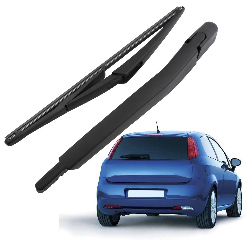 Fanpayy Rear Windscreen Wiper Arm Rear Wiper Blade Set Rear Windscreen Wiper Compatible With Fiat Grande Punto 2005-2011 Black 5051226424328