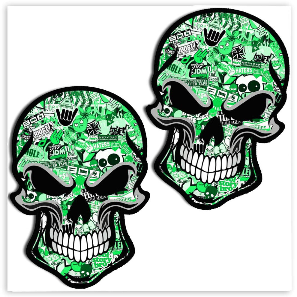 Skinoeu 2 X Vinyl Stickers Bomb Laptop Car Window Auto Moto Motorcycle Helmet Bike Skate Truck Racing Tuning B 51 5051226436178