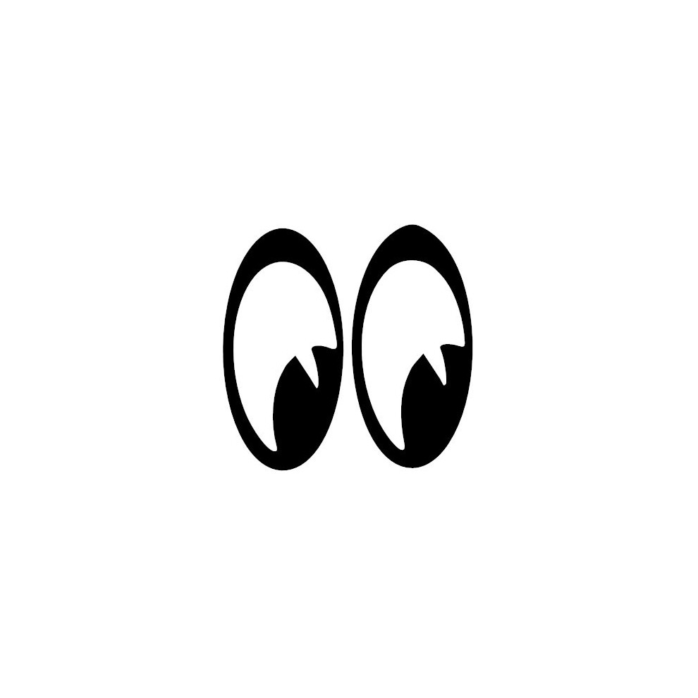 Eyes Funny Bumper Sticker Car Van Bike Sticker Decal Free P&P Black/White 5051226437809