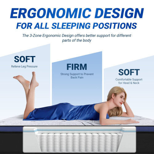Avenco Bed Mattress Conventional, Bamboo Foam, Small Double 2