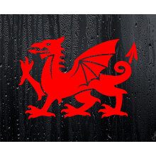 Car Sticker Welsh Cymru Dragon Fun Wales Novelty Van Truck Bumper Door Boot Window Decal