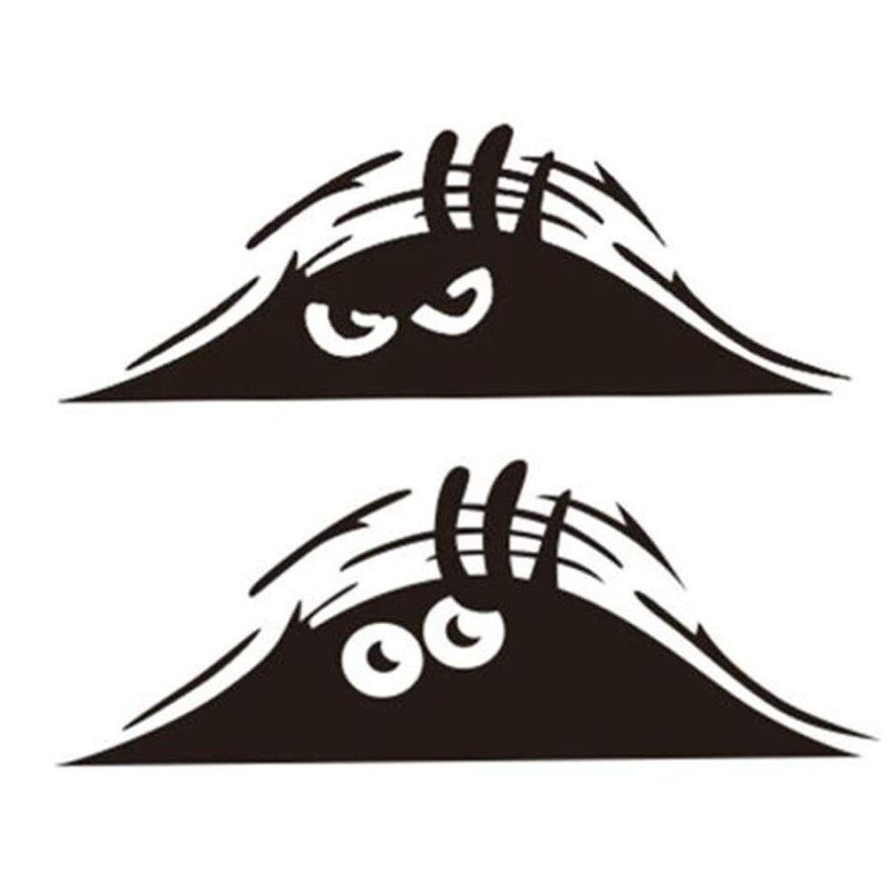 Hichuang 2 Pcs 3D Funny Peeking Monster Stickers Scary Eyes Car Stickers Peeking Elf Car Decal Waterproof Car Decal For Car Window Bumper Laptop 5051226439513