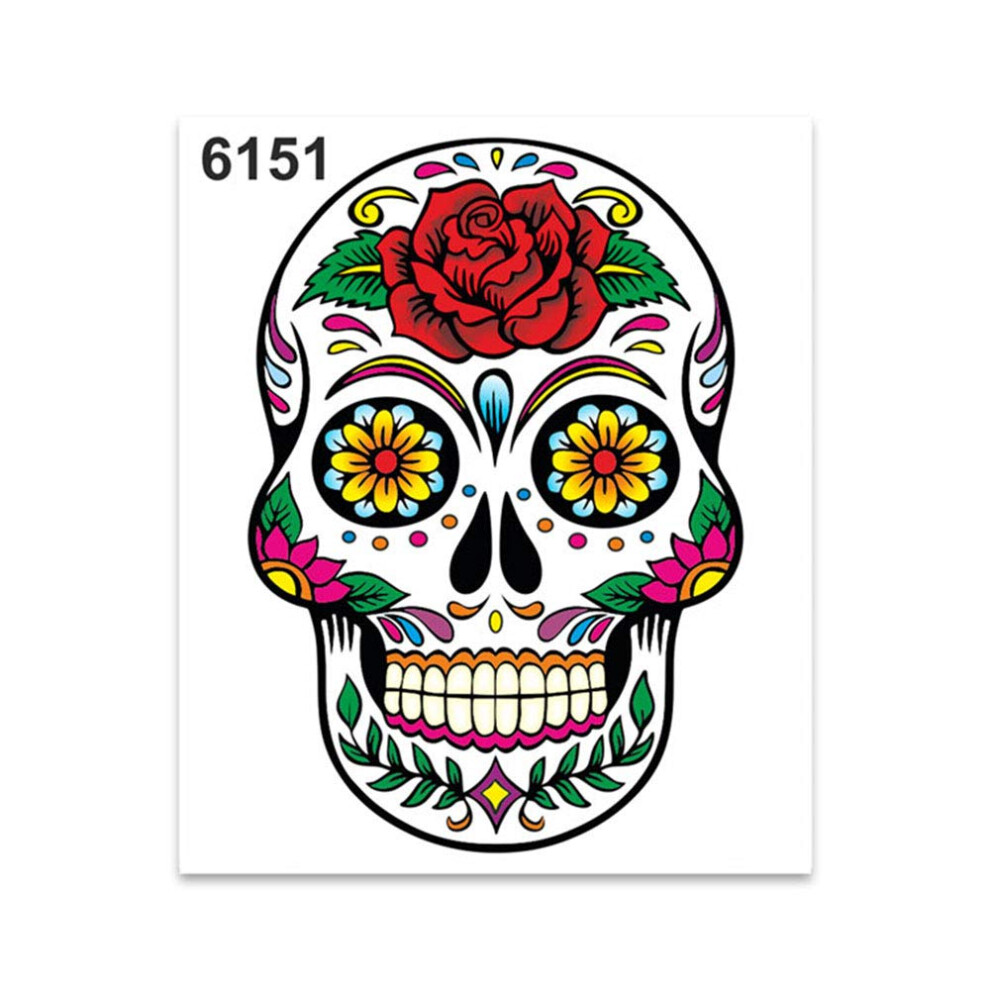 4R Quattroerre.it Sticker Sugar Skull Tab, 10 X 12 Cm 5051226434945