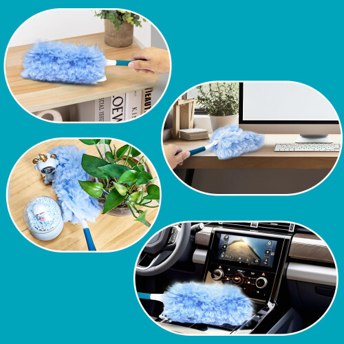NEWE Dusters for Cleaning with 20 Refills for Flash, Dust Magnet with 1 Handle for Swiffer 1