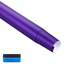 NewL Premium Satin Matte Chrome Ice Metallic Vinyl Film Car Wrap Sticker Air Bubble Free DIY Motocycle Phone Decal Accessories (Purple, 50cm x 150cm)