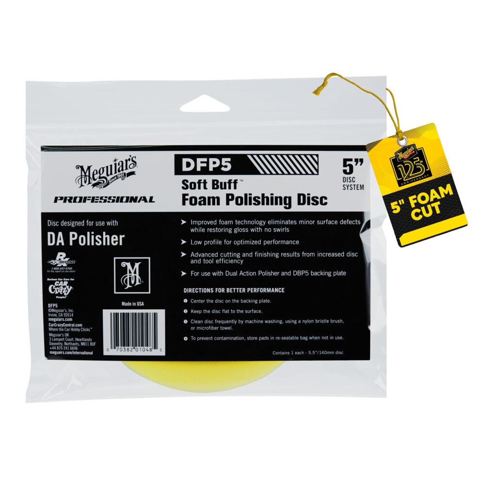 Meguiar's Mens Dbp5 S 5 Soft Buff Da Backing Plate Use With Mt300 Dual Action Variable Speed Polisher, Backing Plate Uk Black 5051226442032