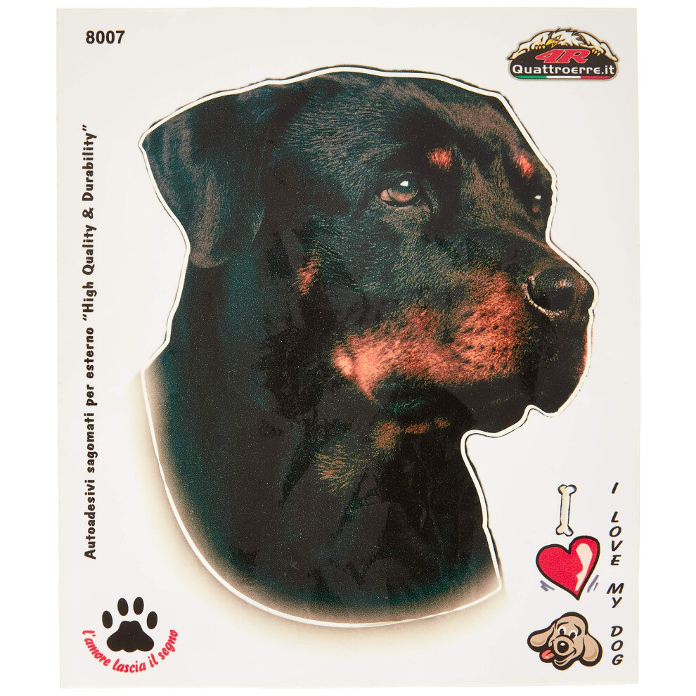 Quattroerre Sticker Rottweiler Dog Tab, 14 X 16 Cm 5051226437458