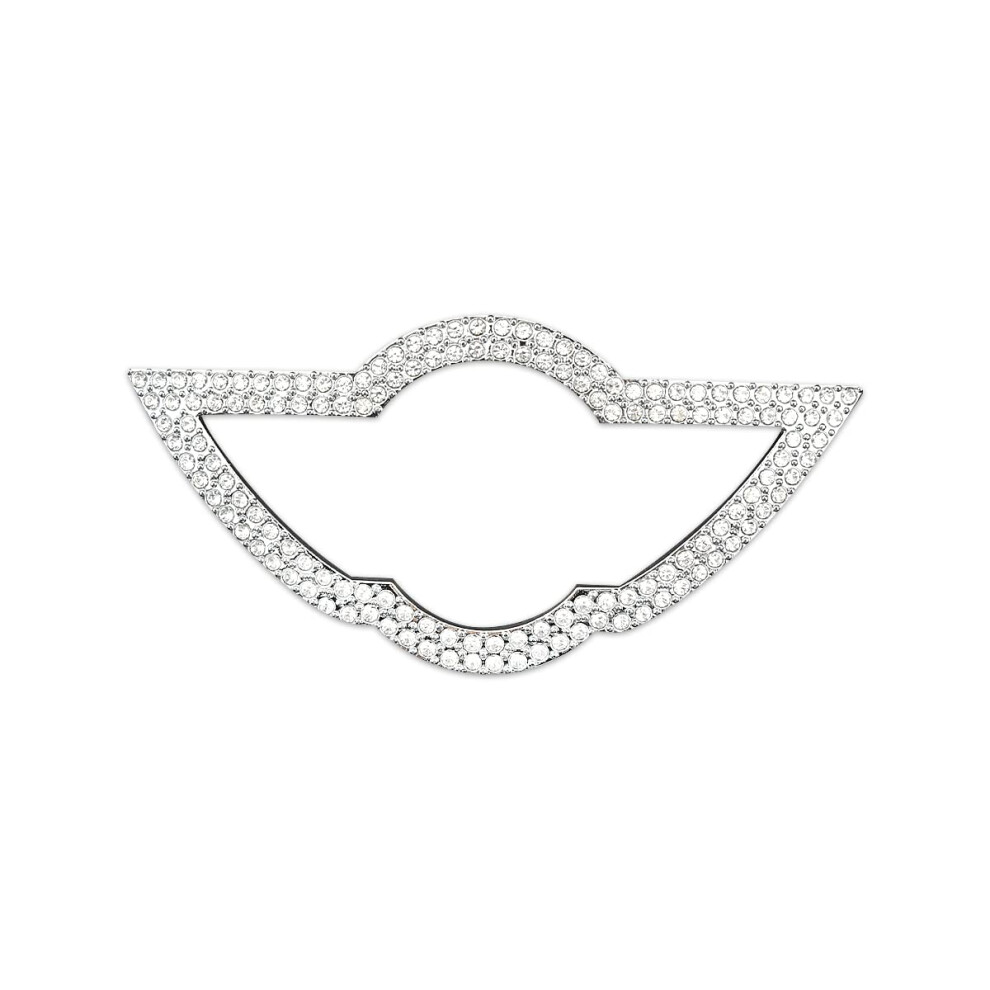 Jagowa Car Steering Wheel Logo Sticker, Rhinestone Self-Adhesive Bling Steering Wheel Logo Decoration Car Interior Decoration Supplies 5051226426452