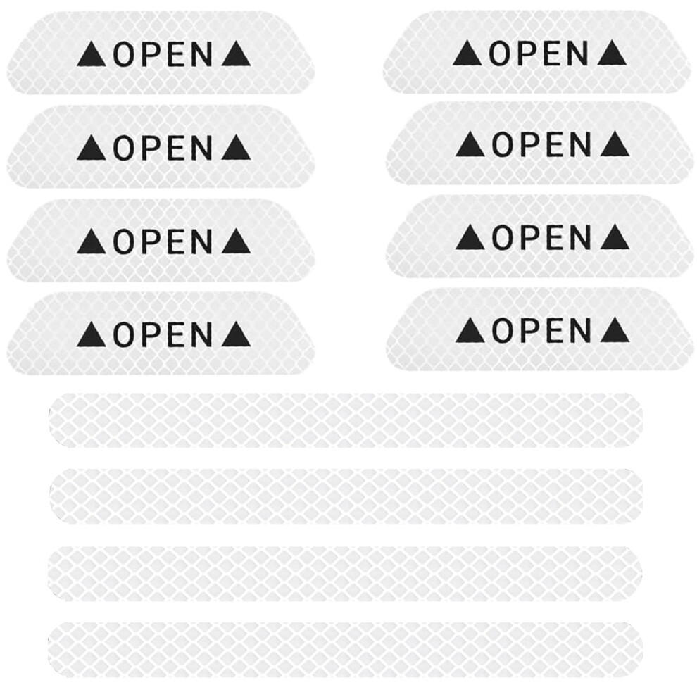Pack Of 12 Anti-Collision Reflector Stickers, Warning Reflective Stickers, Reflective Stickers For Cars, Reflective Stickers 5051226441660