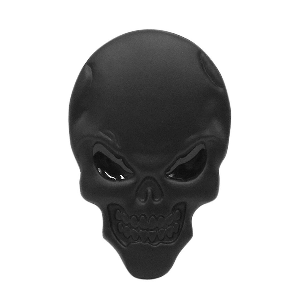 Sourcing Map Skull Bone Car Body 3D Emblem Badge Self Adhesive Decor Sticker Black 5051226440861