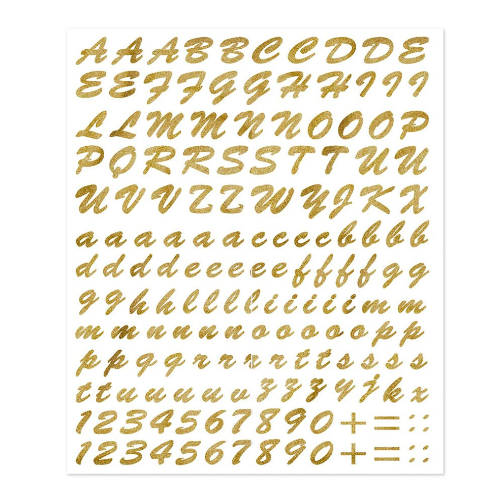 Quattroerre Letter Kit Stickers, Gold 5051226432835