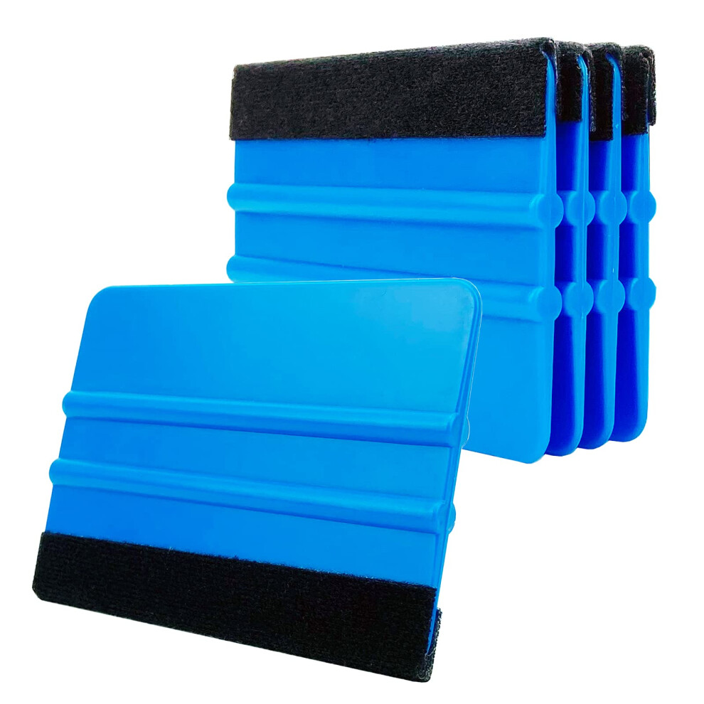Ewrap 5Pack Vinyl Wrap Squeegee Decal Applicator Felt Edge Squeegee Car Window Tint Scraper Tool For Vinyl Vehicle Graphic Wallpaper Sticker Sign 5051226441844