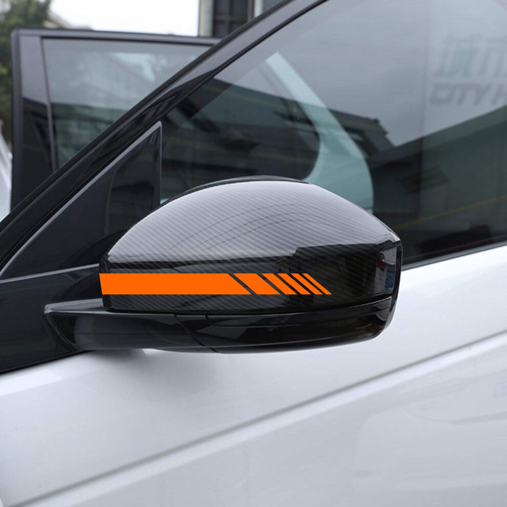 Autodomy Pack 6 Units Car Rear View Mirror With Striped And Arrows Design | Rear View Mirror Adhesive With Stripes Fringes | Universal Car Stickers 5051226431388